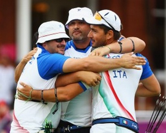 Gagliazzo, Nespoli, Mangilli-Arco a Squadre Londra 2012